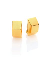Kenneth Jay Lane | Metallic Satin Nugget Clip-on Earrings | Lyst