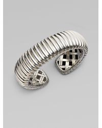 John Hardy | Metallic Ridged Sterling Silver Bracelet | Lyst