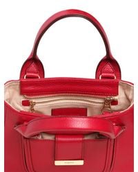 See By Chloé | Red Mini Delia Grained Leather Top Handle | Lyst