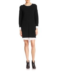 Brochu Walker | Black Looker Layered Waffle-stitch Dress | Lyst