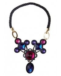 Matthew Williamson | Black Jewelled Crescent Necklace | Lyst