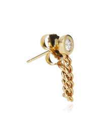 Janis Savitt | Metallic Chain Hoop Earrings | Lyst