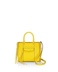 Rebecca Minkoff | Yellow Side Zip M.a.b. Tote Mini | Lyst