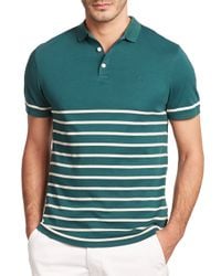 AG Green Label | Green Sebastian Striped Polo for Men | Lyst