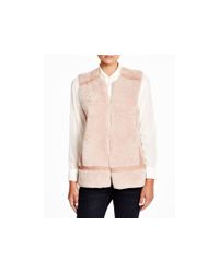 Maximilian | Pink Lamb Shearling Vest | Lyst
