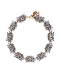 Lulu Frost | White 'larkspur' Multi Floral Crystal Station Necklace | Lyst
