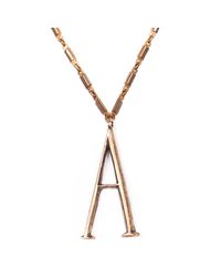 Lulu Frost - Metallic Plaza Letter A Necklace - Lyst