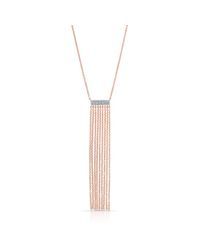 Anne Sisteron - Pink 14kt Rose Gold Diamond Temptress Necklace - Lyst