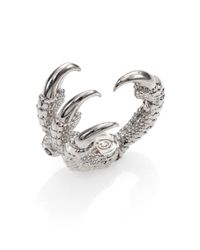 Alexander McQueen | Metallic Skull Claw Ring | Lyst