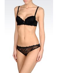 Emporio Armani | Black Padded Balconette Bra | Lyst