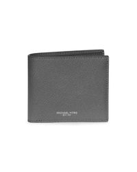 Michael Kors | Gray Leather Billfold Wallet for Men | Lyst