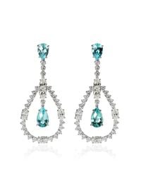 Ara Vartanian | Blue White Gold Earrings With Paraiba Tourmalines And White Diamonds | Lyst