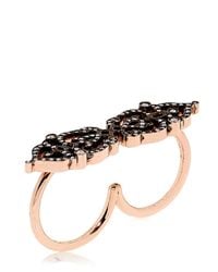 Sabine G | Black Double Finger Ring | Lyst