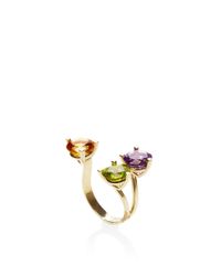 Delfina Delettrez | Metallic Peridot, Citrine, Amethyst & Gold Ring | Lyst