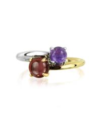 Mia & Beverly - Metallic Amethyst And Garnet 18k White & Yellow Gold - Lyst