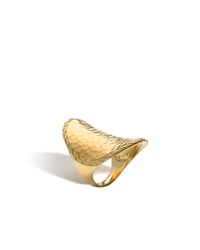 John Hardy | Metallic Classic Chain Hammered Saddle Ring | Lyst