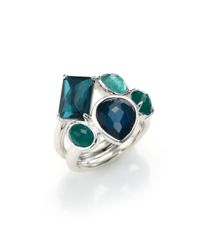 Ippolita | Blue Rock Candy Wonderland Neptune Semi-precious Multi-stone & Sterling Silver Cluster Ring | Lyst