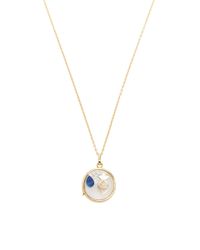 Loquet London | Metallic 14k Yellow Gold Moon, Star, And Dove Christmas Locket | Lyst