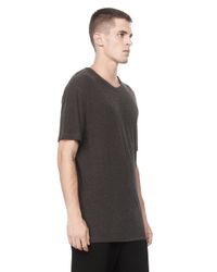 Alexander Wang | Gray Slub Rayon Silk Crewnecktee for Men | Lyst
