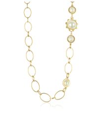 Tory Burch - Metallic Gold Tone Gear Convertible Necklace - Lyst
