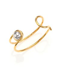 Marc By Marc Jacobs | Metallic Safety Pin Two-Tone Cuff Bracelet | Lyst