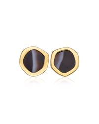 Monica Vinader | Black Atlantis Gem Mini Stud Earrings | Lyst