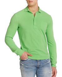 Polo Ralph Lauren | Green Featherweight Mesh Estate Long-sleeve Polo for Men | Lyst