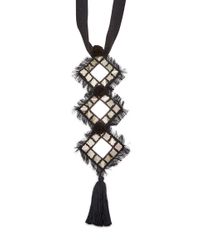 Figue | Black Lunette Necklace | Lyst