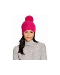Michael Kors | Pink Waffle Stitch Hat With Pom-pom - 100% Bloomingdale's Exclusive | Lyst