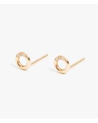 Jennie Kwon | Metallic White Diamond O Studs P | Lyst
