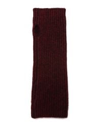 White + Warren - Red Cashmere Plush Rib Arm Warmers - Lyst