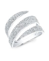Anne Sisteron - Metallic 14kt White Gold Diamond Bandeau Ring - Lyst