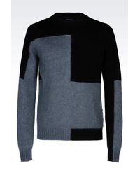 Emporio Armani | Blue Jumper In Virgin Wool for Men | Lyst