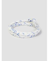 Scosha - Monkey Knot Braided Bracelet White & Royal Blue for Men - Lyst