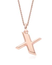 Monica Vinader | Metallic Alphabet Pendant X | Lyst