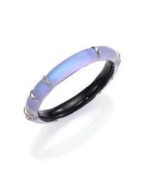 Alexis Bittar | Blue Lucite Glacial Crystal Bangle Bracelet | Lyst