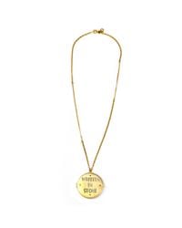 Lulu Frost - Metallic New Written in Stone Message Locket Long Necklace - Lyst
