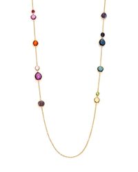 Ippolita | Metallic Rock Candy Fall Rainbow Semi-precious Multi-stone & 18k Yellow Gold Long Station Necklace | Lyst
