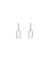 Oscar de la Renta | Metallic Small Octagon Stone Earrings | Lyst