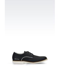 Armani Jeans | Blue Canvas Derby for Men | Lyst