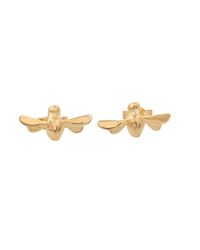 By Emily - Metallic Gold Bumblebee Earrings - Lyst
