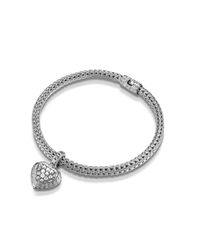 John Hardy | Metallic Small Heart Charm Bracelet | Lyst