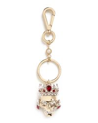 Alexander McQueen Metallic Royal Skull Keyring