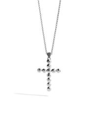 John Hardy | Metallic 5mm Disc Cross Pendant | Lyst