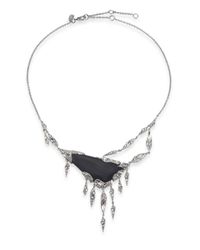 Alexis Bittar | Metallic Lucite Glacial Crystal Encrusted Fringe Bib Necklace | Lyst