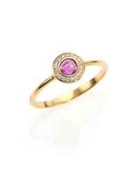 Ippolita | Metallic Lollipop Dark Amethyst, Diamond & 18k Yellow Gold Mini Ring | Lyst