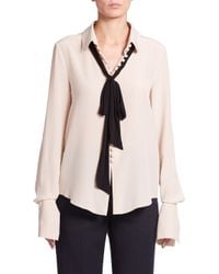 Chloé | White Silk Button-front Blouse | Lyst