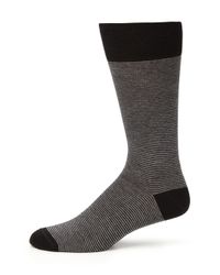 Saks Fifth Avenue | Black Cotton-blend Striped Socks for Men | Lyst