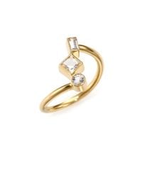 Elizabeth and James | Metallic Roni White Sapphire Ring | Lyst