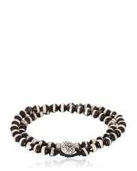 Luis Morais | Black Double Wrap Mantra Beaded Bracelet | Lyst